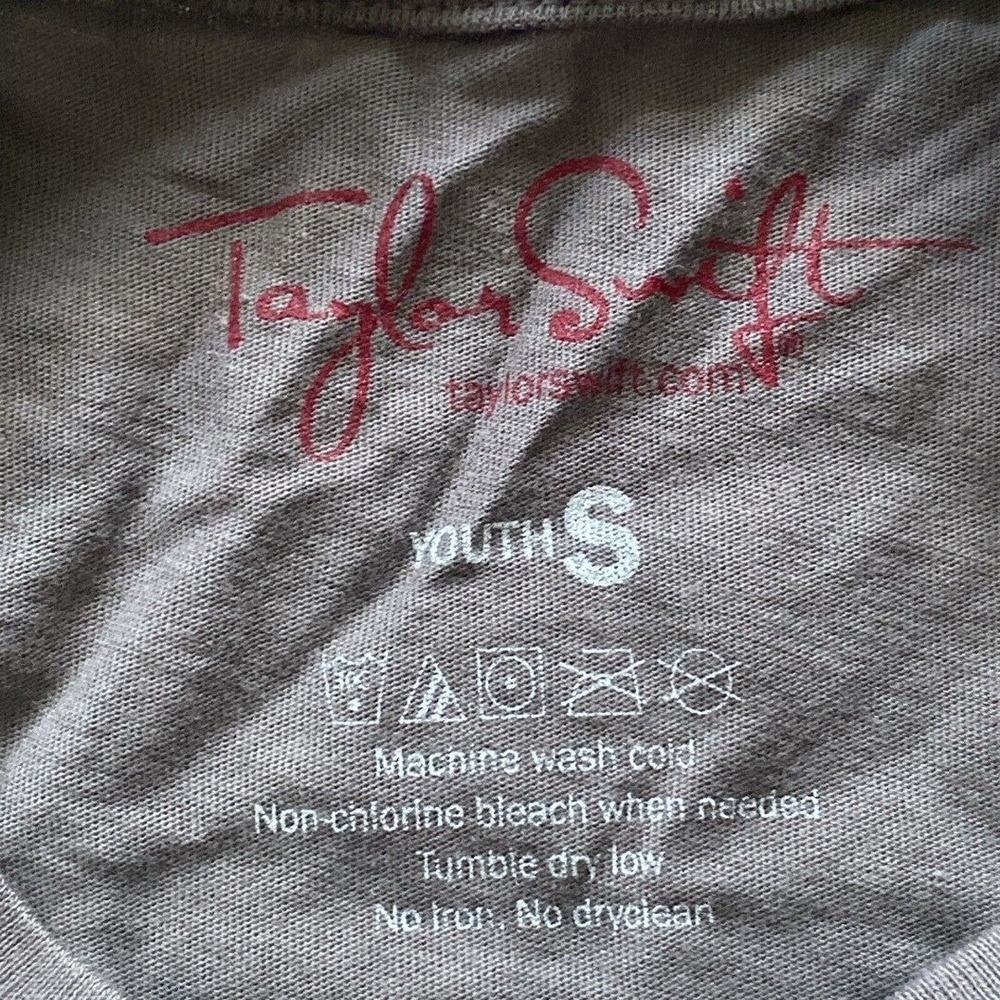 NEW Taylor Swift 2012 Official Red Grey Tee T-shirt Youth‎ Size Small - Picture 2 of 12